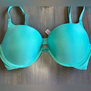 Victoria’s Secret Push Up Bra 36D Teal, Underwire, Adjustable Straps, GUC